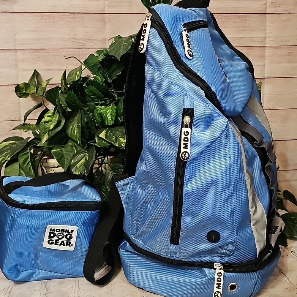 Mobile Dog Gear Blue Backpack and Lunch Bag Set